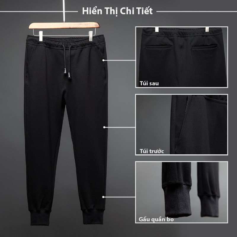 Quần thể thao nam dài TFUN mã TT57-Q quần jogger nam bó ống vải thun mềm mịn đẹp cao cấp phong cách Hàn Quốc