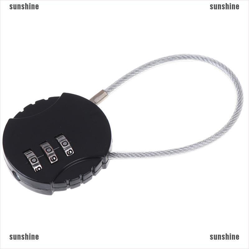 1 Ổ Khóa Hành Lý Du Lịch 3 Số 3.7 * 9cm Mini