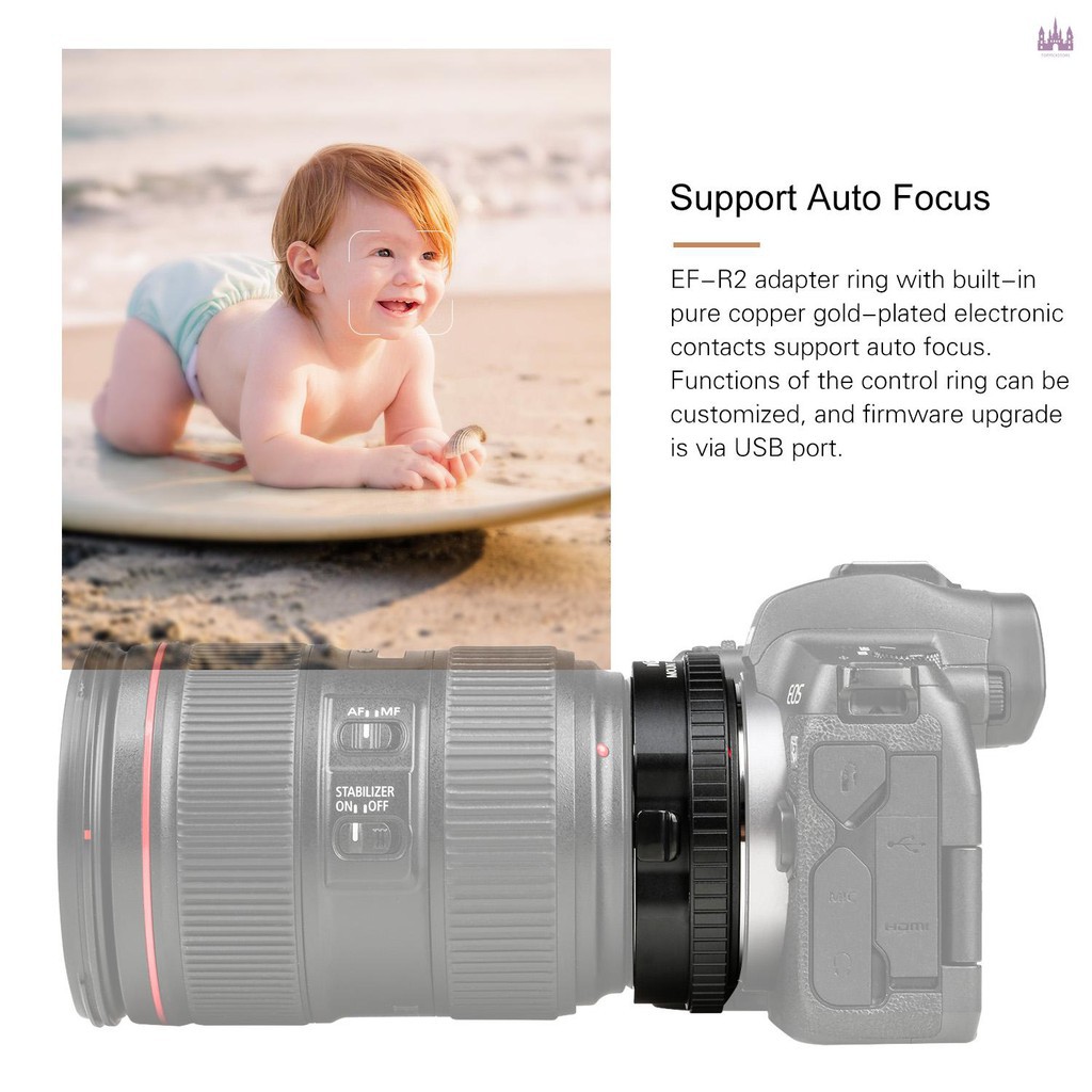 (CÓ SẴN) Ngàm chuyển AF Auto Focus Viltrox EF-R2 cho ống kính Canon EF/EF-S và EOS R/RP - Viltrox EOS R và Viltrox EOS M