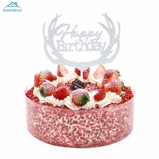 Phụ Kiện Trang Trí Bánh Kem Sinh Nhật Bằng Giấy Có Chữ Happy Birthday Rm0.99