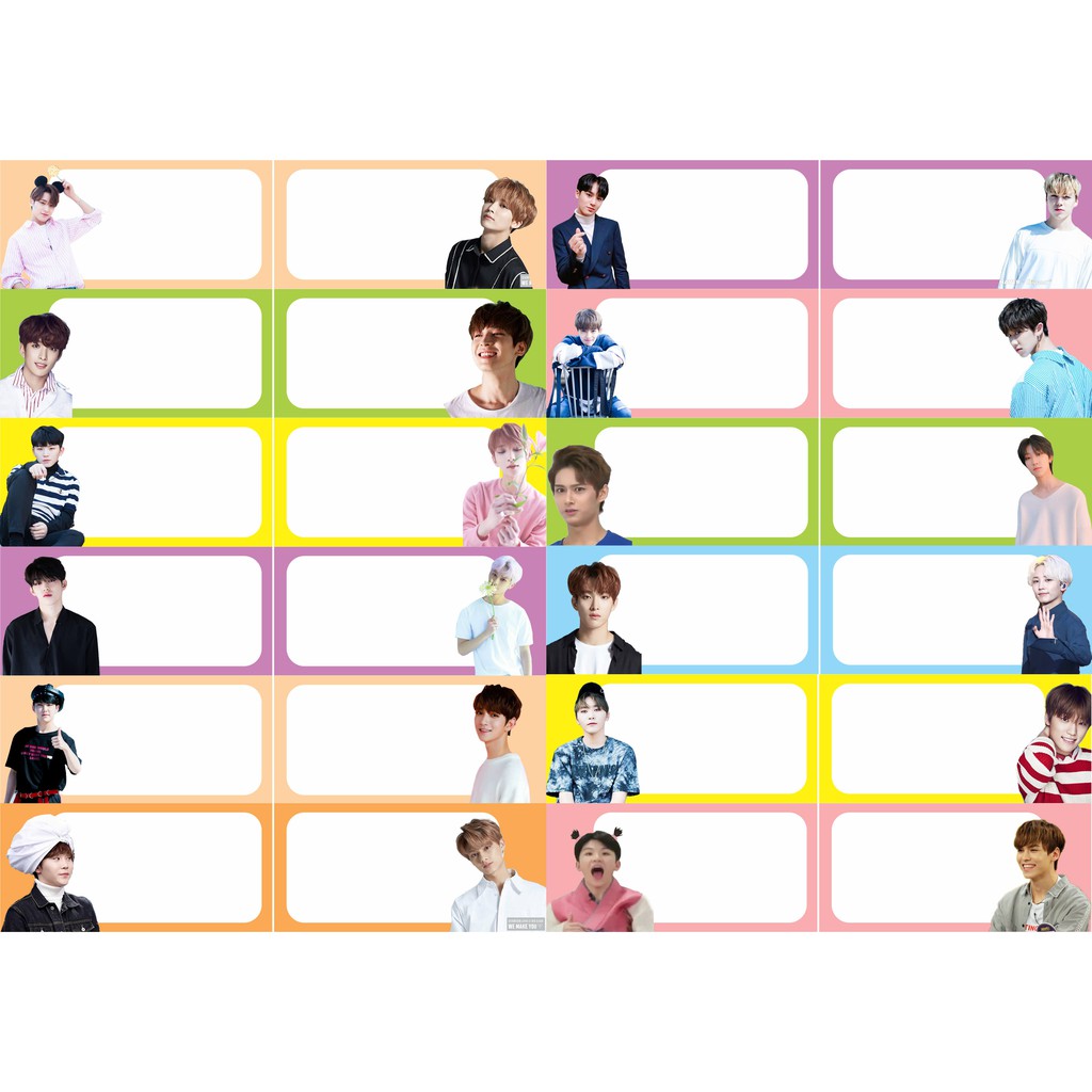 Set 24 nhãn vở SEVENTEEN