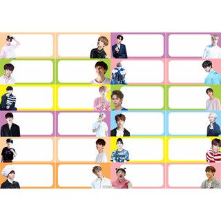 Set 24 nhãn vở SEVENTEEN