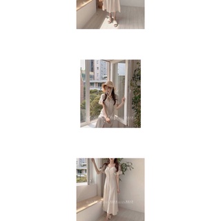 Đầm cổ điển thắt nơ lưng Ulzzang