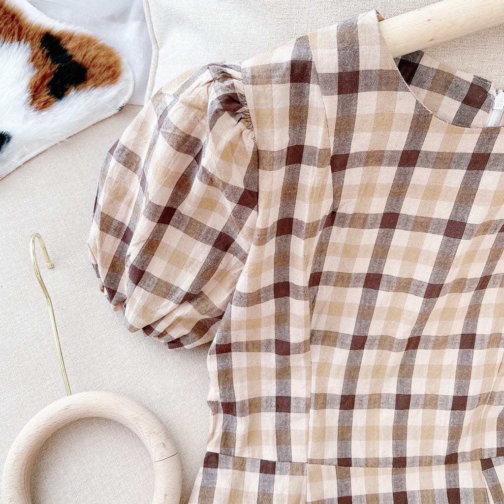 VÁY KẺ TAY BỒNG NỮ CỰC TÂY MÀ SANG DK84 | BigBuy360 - bigbuy360.vn