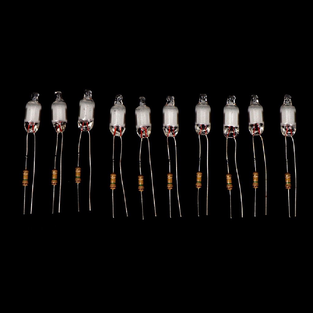 10 Bóng đèn neon mini 6 * 13mm có điện trở 220V