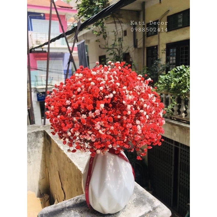 BÌNH GỐM CẮM HOA MIỆNG TÚM- lọ hoa MINI - decor - gốm sứ bát tràng- hoa khô cao 16cm