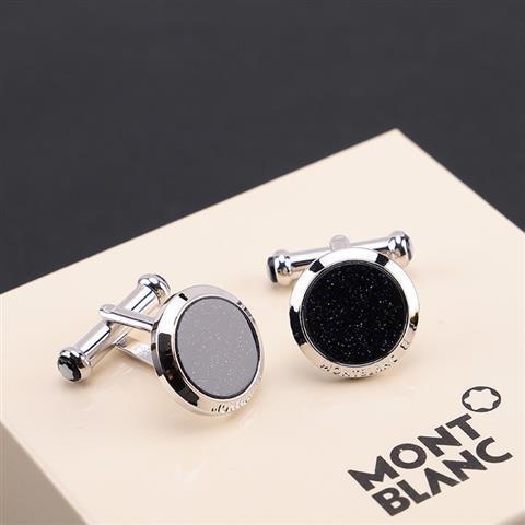 Khuy Măng Sét Bằng Thép Khắc Chữ Montblanc Dành Cho Áo Sơ Mi Nam