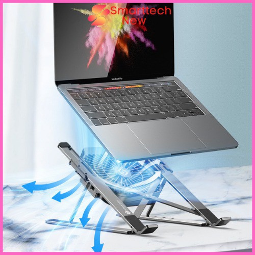 Đế Tản Nhiệt Laptop, Macbook, Ipad Cao Cấp Bằng Nhôm Kèm Quạt  ,Quạt Tản Laptop Quạt Mạnh Làm Mát Cực Nhanh