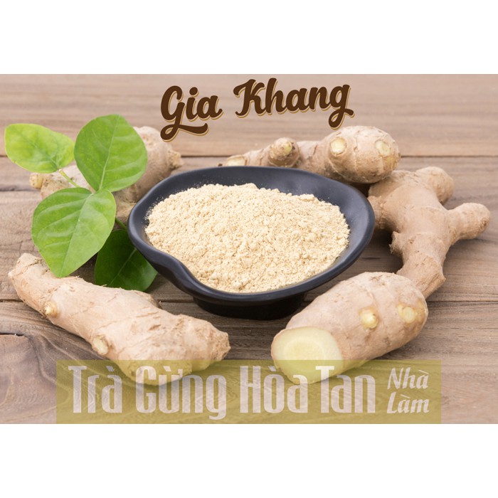 Trà gừng hòa tan Gia Khang giải cảm nhà làm