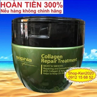 Kem hấp phục hồi tóc Sophia Platium Collagen Repair Treatment 450ml (Hàn Quốc)
