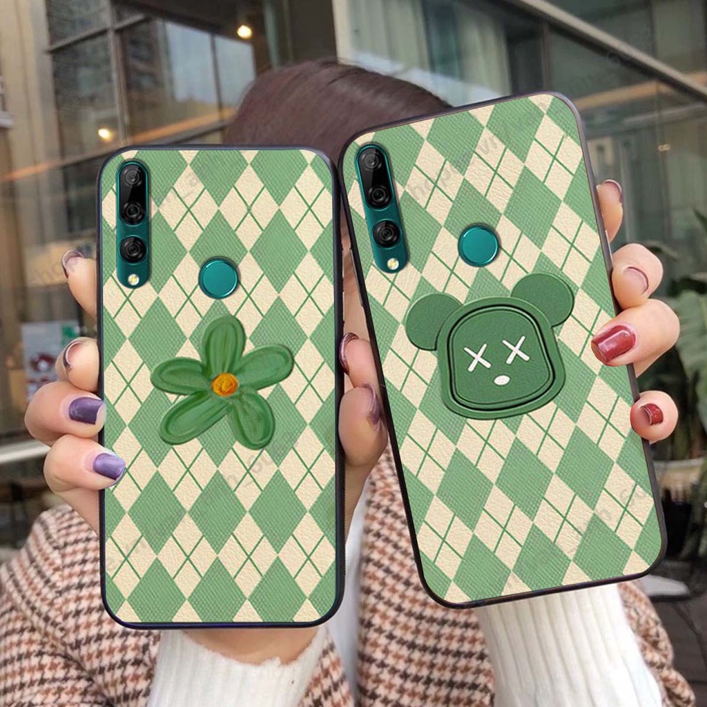Ốp lưng Huawei Y9 2019 / Y9 Prime 2019 in hình hoa, gấu rich bear nghệ thuật, thời trang
