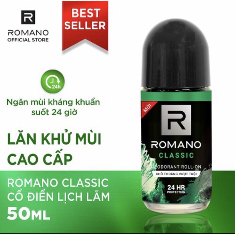 Lăn khử mùi Romano Classic 50ml