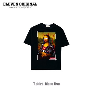 Áo thun Unisex Eleven Original in họa tiết Mona Lisa, Form Oversize Màu TRẮNG