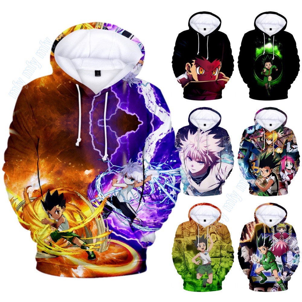 Áo Khoác Hoodie In Hình Anime Hunter x Hunter Cho Trẻ Em Bé Trai / Bé Gái