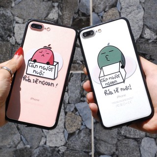 Ốp lưng phone 4d juice - cặp đôi "đậu đỏ - đậu xanh" 6 13 7 8 x xr xs max 11 pro max 12 mini - a153