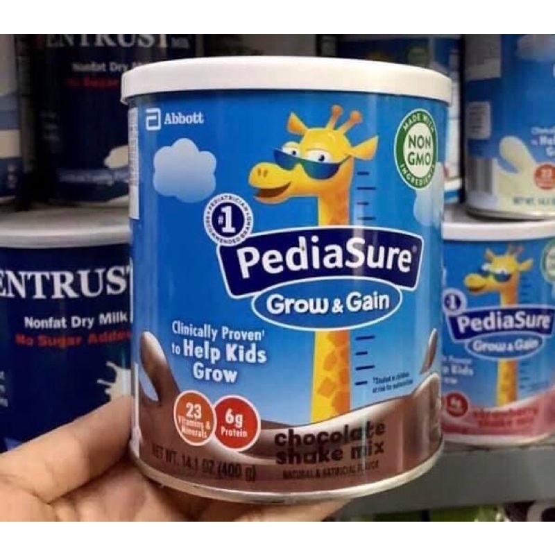 SỮA BỘT PEDIASURE hương socoLa MỸ 400gr . (dành cho trẻ từ 1- 13 tuổi)