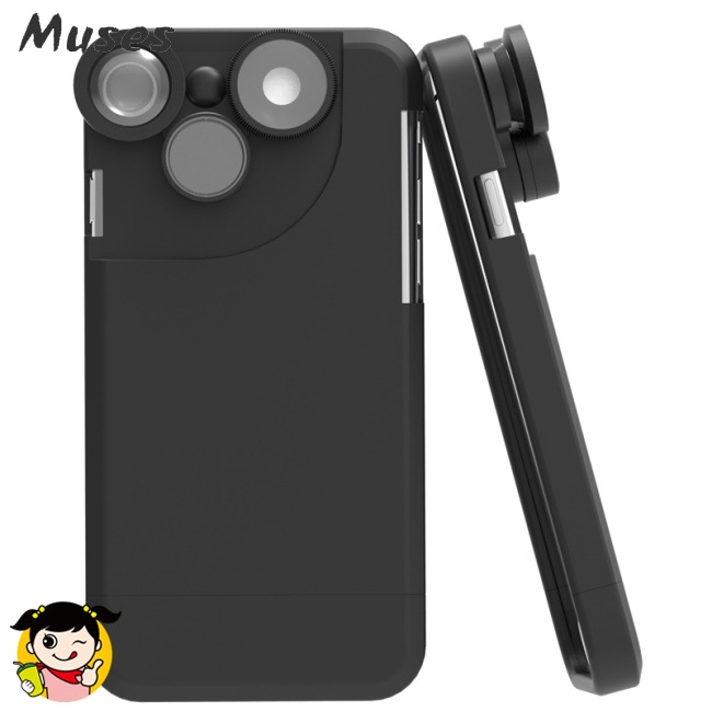 Muse07 Bộ Ống Kính 4 Trong 1:góc Rộng+Mắt Cá+Macro+Macro Cho Iphone 6 6s Plus 7 7 Plus