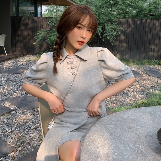 Áo Thun crop top Tay Phồng Dáng Rộng Phong Cách Hàn Quốc Thời Trang Cho Nữ