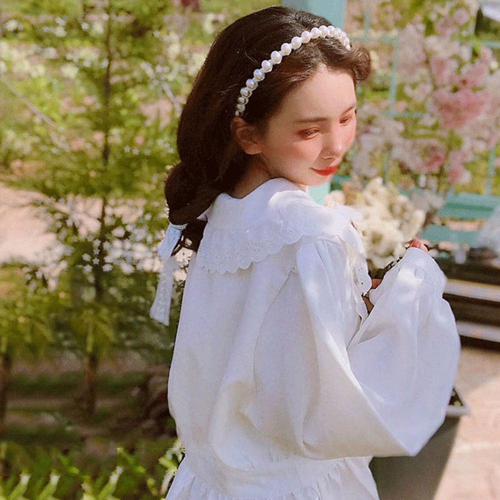 Băng Đô Ren Kiểu Dáng Hàn Quốc Xinh Xắn Cho Nữ