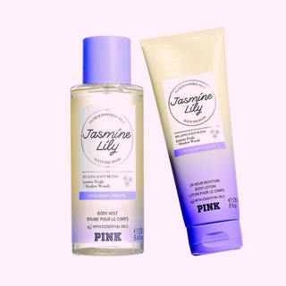 ( Mẫu mới 2021 ) Xịt Thơm và Lotion JASMINE LILY VICTORIA'S SECRET PINK 250ml.