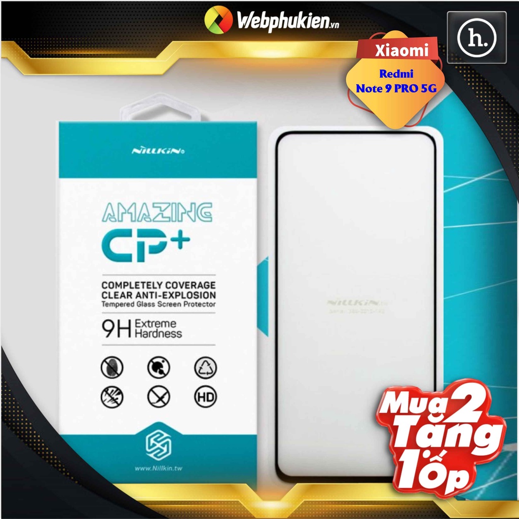Kính cường lực cho Xiaomi Redmi Note 9 PRO-5G hiệu Nillkin