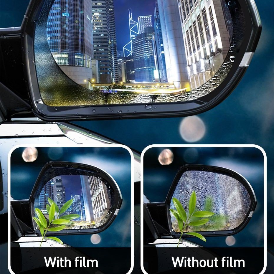 Miếng dán gương nano chống bám nước mưa baseus rainproof film 0.15mm dùng cho kính hậu xe ô tô - vienthonghn