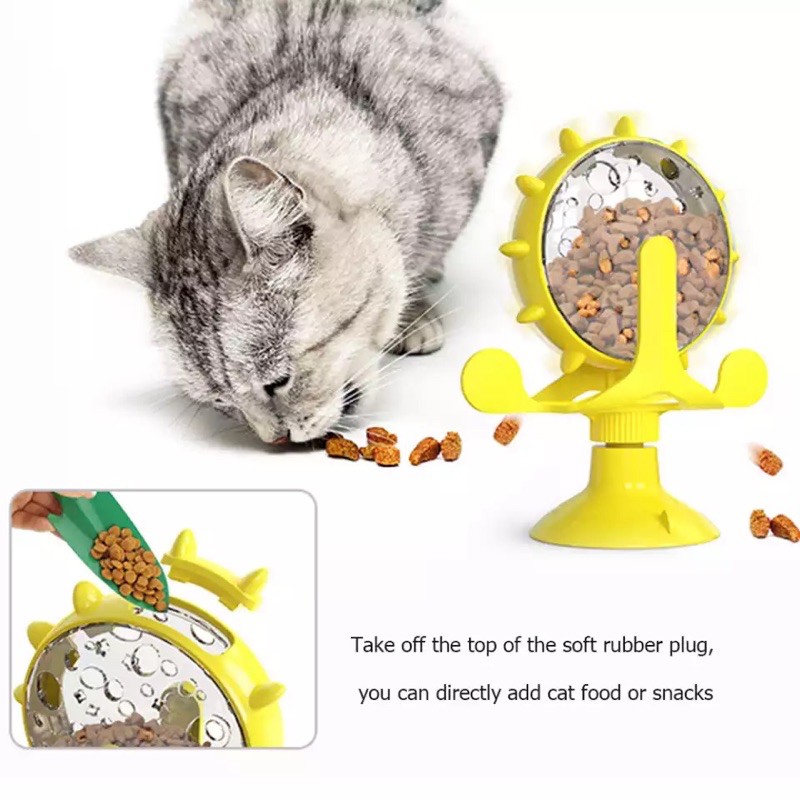 Cối xay gió nhả hạt - Đồ chơi huấn luyện chó mèo thông minh lanh lợi - Có clip hướng dẫn chơi siêu vui