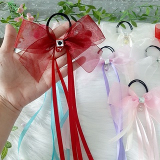 Cột tóc nơ voan đính ngọc (mua 9 tặng 1)