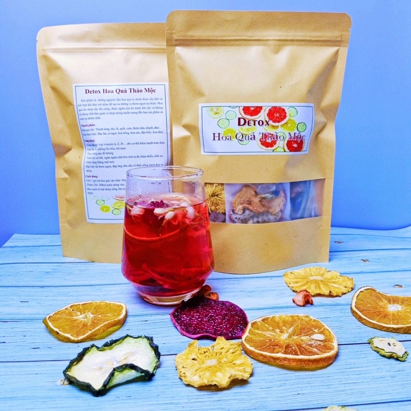 Set 30 goi Trà detox hoa quả khô giảm cân