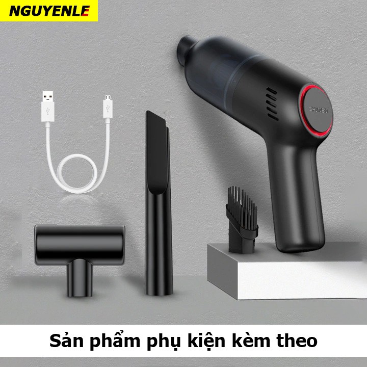 Máy hút bụi cầm tay mini lực hút mạnh 8000Pa Cho Xe hơi Gia Đình Lông Thú Cưng Văn Phòng 2021 | BigBuy360 - bigbuy360.vn