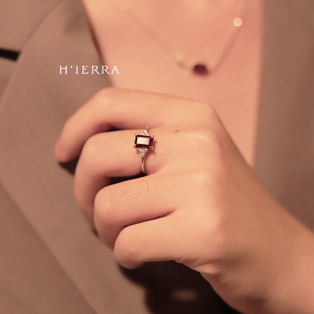 Nhẫn Bạc Nữ H'ierra Land Ring đính đá Garnet / Amethyst / Topaz | BST Down-To-Earth