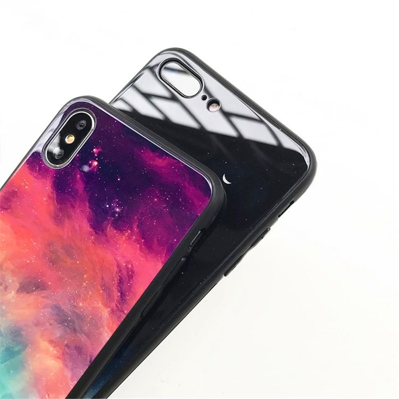 Ốp lưng cứng in bầu trời sao cực đẹp cho điện thoại iPhone 6 6s 7 8 7plus xr xs max