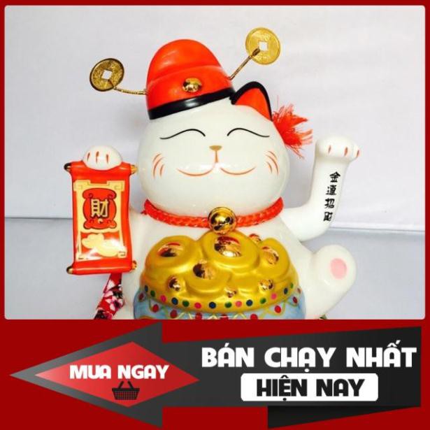 [SP BÁN CHẠY] Mèo thần tài Tiền Vô Như Nước kèm sạc cao 20cm