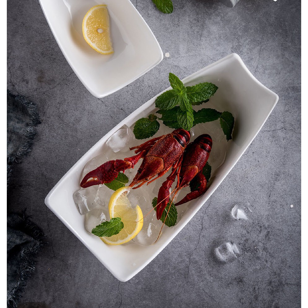 Bát khum đựng bày salad tôm nhà hàng 2 size cho nhà hàng