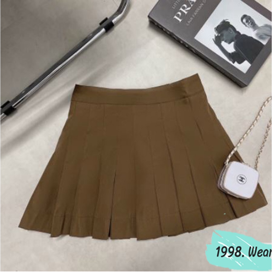 Sét áo sơ mi chân váy xếp ly ngắn,áo sơmi kẻ sọc chân váy ngắn ,set đồ nữ sang chảnh 1998.WEAR