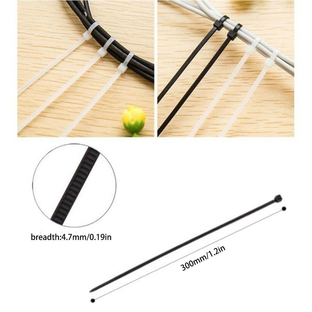 Vòng Khóa Dây Cáp Tự Khóa Bằng Nhựa Nylon Màu Trắng / Đen Thanh Lịch