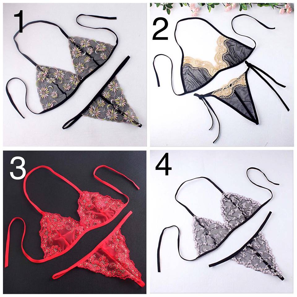 Set đồ lót ren thêu