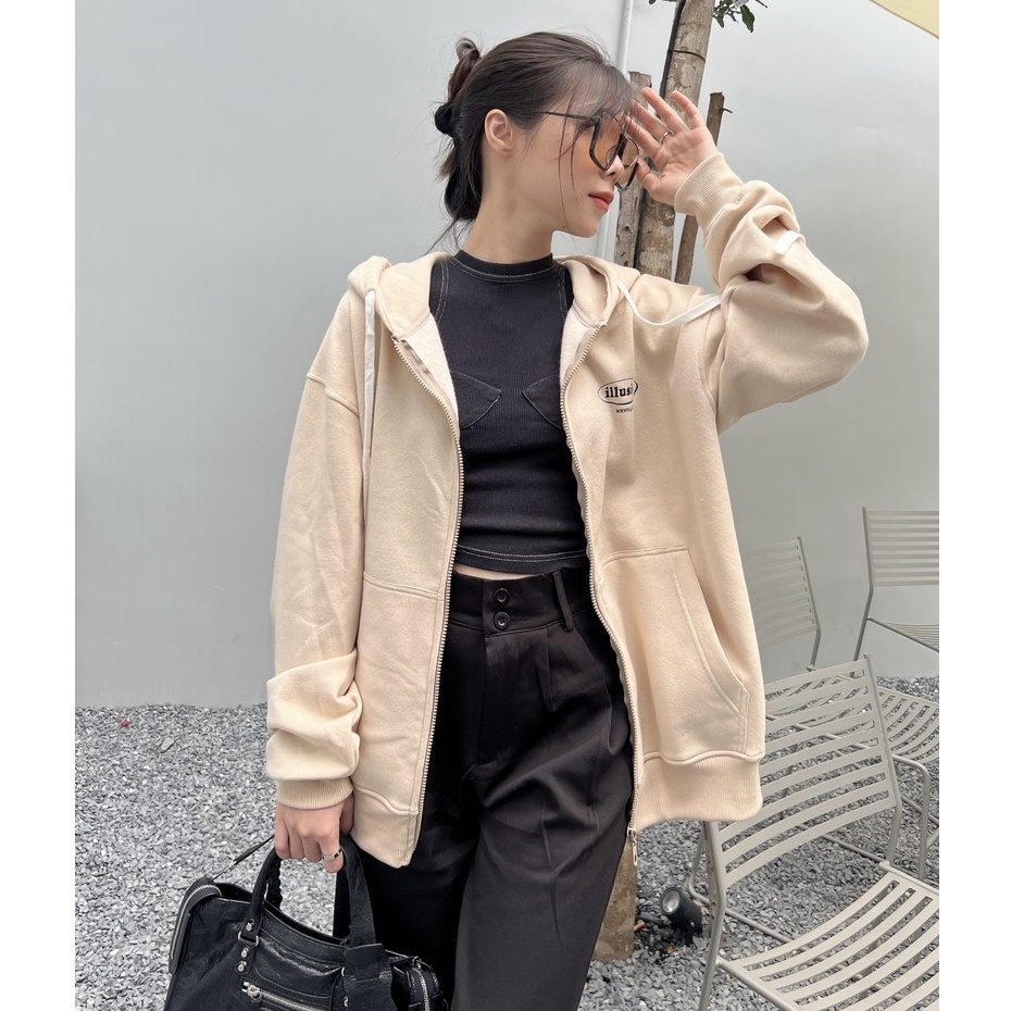 Áo Hoodie  Zip MENTAL® Illusion Hoodie Zip /Sand/