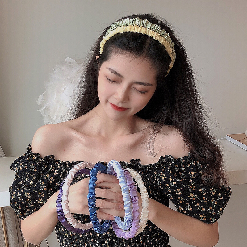 Băng Đô Vải Chiffon Họa Tiết Hoa Xinh Xắn Phong Cách Hàn Quốc