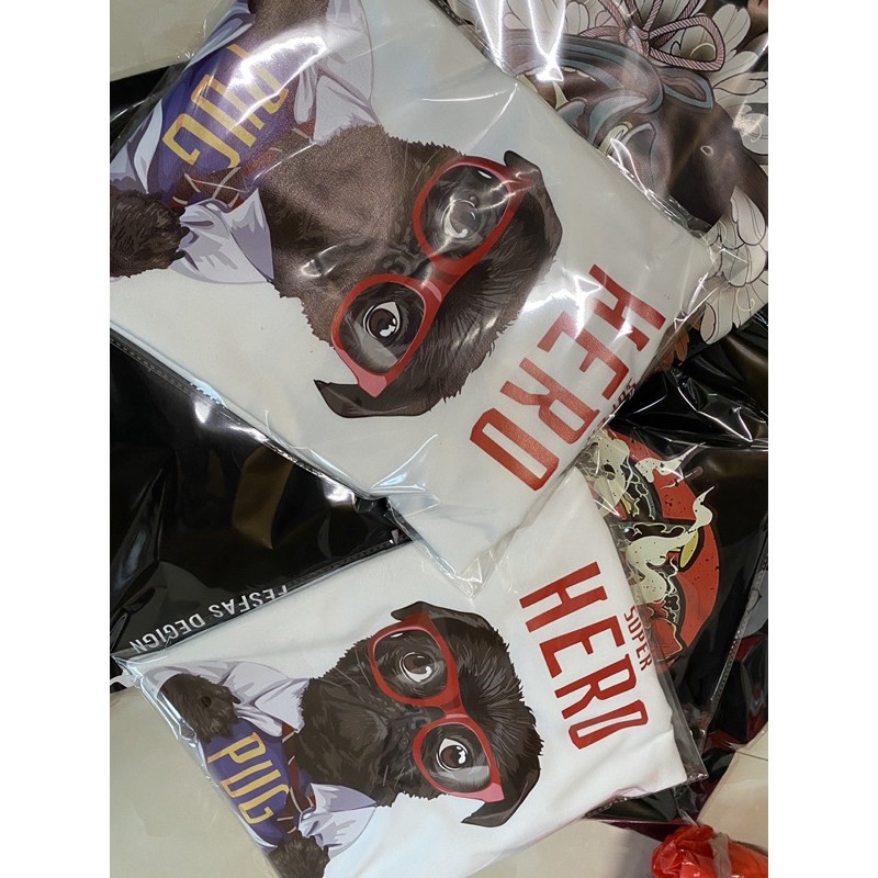 ÁO POLO NAM NỮ IN HÌNH CHÓ PUG HERO SIÊU CUTE