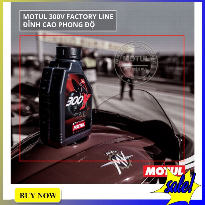 Nhớt Motul 300V 10W40 1L Nhập Khẩu Pháp Cho Xe Tay Côn, Phân Khối Lớn