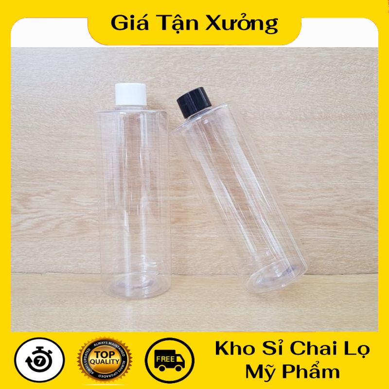 Chai nhựa pet Nắp vặn đen 500ml đựng mỹ phẩm, trà sữa, mật ong, nước trái cây , phụ kiện du lịch
