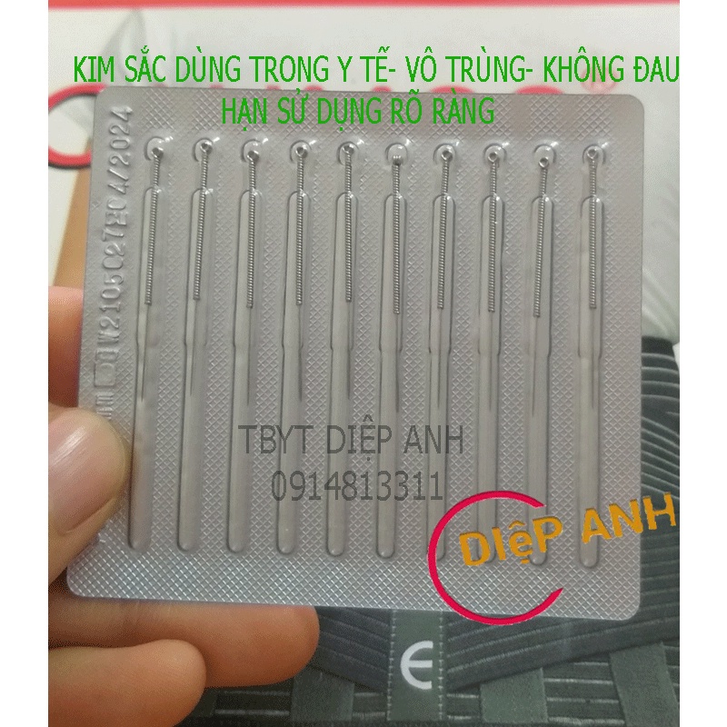 Kim đốt nốt ruồi- kim đốt mụn thịt {VỈ 10 KIM VÔ TRÙNG} máy 5in1 , máy đốt mini cầm tay