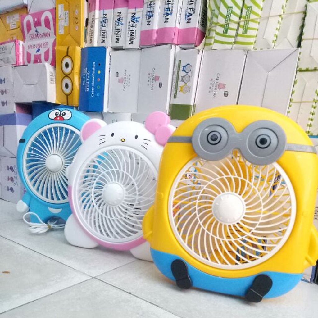 Quạt mini để bàn hình thú cute dễ thương, quạt văn phòng mini cắm điện hình thú ngộ nghĩnh