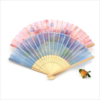 Combo 10 quạt lụa cầm tay