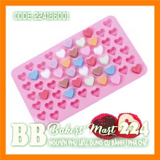 Khuôn silicone vỉ Trái tim 55 cái nhỏ - 1 cái (MÀU SẮC NGẪU NHIÊN)