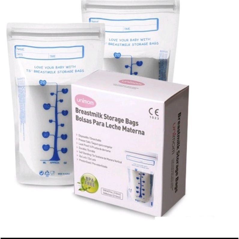 Túi trữ sữa, túi trữ sữa unimom compact hàn quốc,210ml hộp 30 túi, dùng dự trữ sữa khi bé ko ti hết chất liệu an toàn