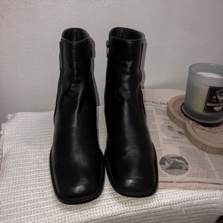 Black Real Leather Boots