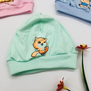 Mũ tròn cotton Hằng Trang cho bé từ sơ sinh đến 3 tháng tuổi