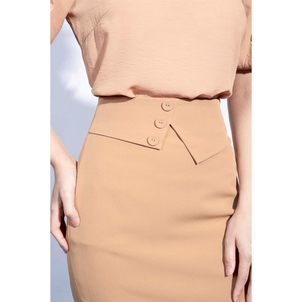 Chân váy bút chì, cạp lật vạt MMOutfit M-JU060421073